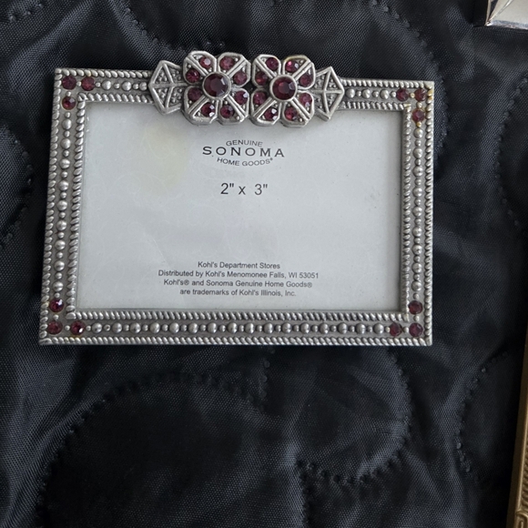 Vintage/MOD Lot Of 11 Small Gallery Picture Frames Metal Ornate Rhinestone Mix - Picture 7 of 9